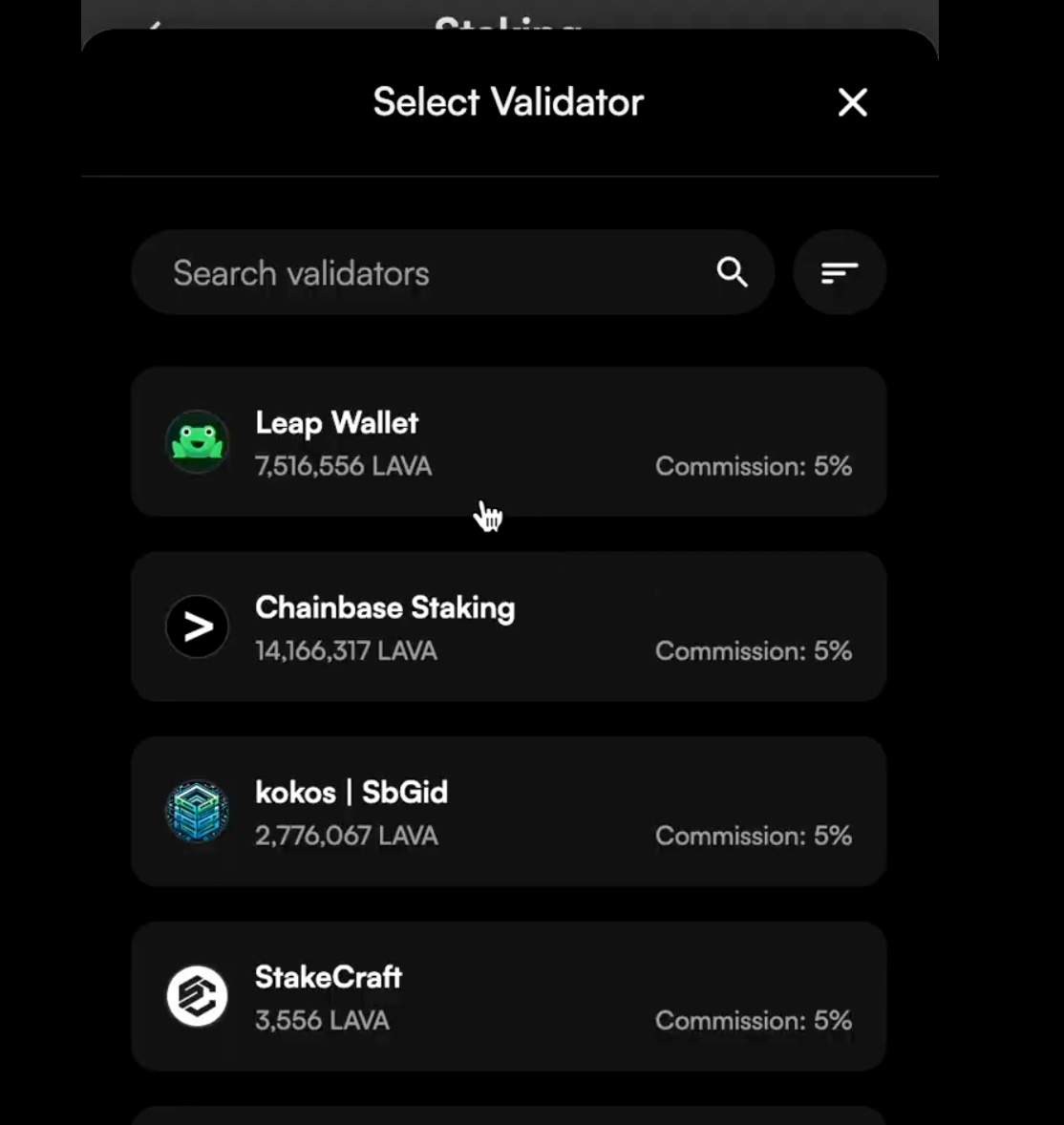 Leap Wallet Dashboard